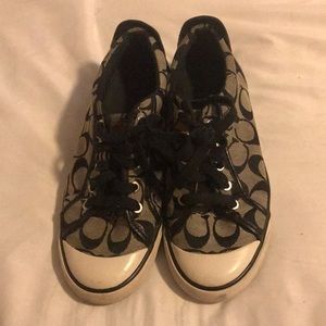 Coach shoes black print
